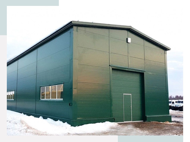 Двускатные ангары в Чистополе